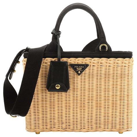 prada bag wicker